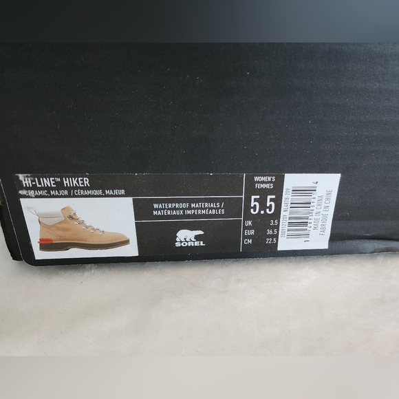 Sorel Hi-Line Hiker Boots Womens Size 5.5 NIB Tan Cream Orange - Picture 8 of 10